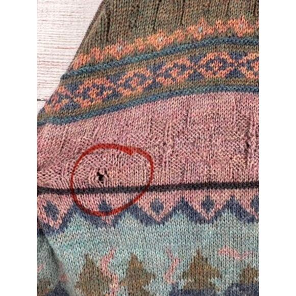 Vintage 80s Concept Knitwear Sheep Ram Print Crewneck Sweater Adult L Britain - Picture 4 of 9